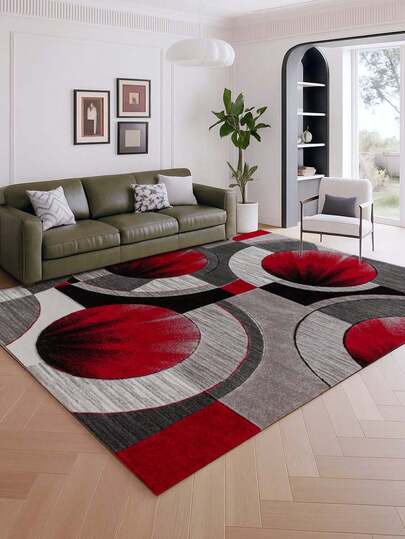 1 Stück luxuriöser Stil Innen Dekorativer Großer Teppich, Neues waschbares Kunstwoll Material, Wohnzimmer Teppich, Sofa Teppich, Schlafzimmer Teppich, rutschfeste Matte für Bettseite, Zimmer Bodenbelag, Esszimmer Küche Teppich, Bürostuhlauflage, Eingangsmatte, Outdoor Picknickdecke, Campingmatte