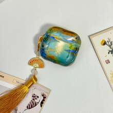 New Chinese Style Retro Apple Pro 3/Pro 2/4th Gen Earphone Case, Anti-Drop Protective Cover, Holiday Gift, Suitable For Girlfriend - Green - View 7