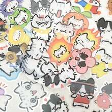 54pcs Interesting Shocking Little Cat Sticker Waterproof PET Transparent Decals For Water Bottle Laptop Luggage Journal Stationery Phone DIY Decorate Sticker - A - 查看 3