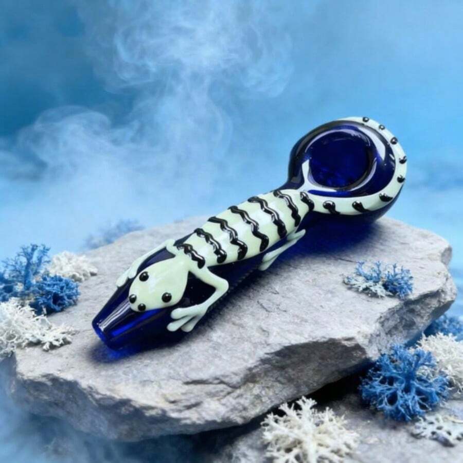 Pouch Portable Roll Up Tool Kit With Glass Pipe (Blue Color For Men/Women) - A - View 1