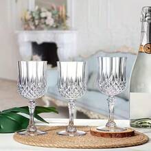 1/2/4/6/8pcs Transparent Stemware, Elegant Reusable Glassware Suitable For Holidays, Weddings, Halloween, Christmas, Various Events And Parties, High-End Drinkware, Durable And Easy To Clean - Clear - View 8