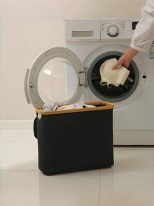 1pc Toilet Paper Storage Box, Tissue Paper Holder, Bathroom Accessory Rack, Foldable Bamboo Frame Tissue Paper Organizer With 4 Support Rods, Non-Slip Base, Suitable For Home, Bedroom, Bathroom, Laundry Basket, Seasonal Bathroom Accessory - Multicolor - View 5