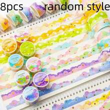 4/8 Rolls Cloud Pattern Washi Tape, Essential For Back To School Season - Adhesive Tape - View 12