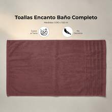 Toalla de Baño Encanto Concord – Suavidad y Alta Absorción - Rojo violeta - Ver 2
