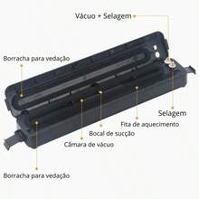Black Vacuum Sealer (Bivolt) With 10 Bags - View 6