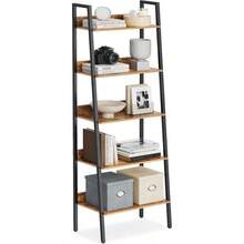 Bookcases - Rustic Brown + Black - View 9