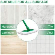 16 Pack Strong Reusable Mop Replacement Pad, Green/White/Gray, Washable For Both Dry And Wet Use, Highly Absorbent Cleaning Tool, Essential For Home Cleaning - 16Pcs - View 4
