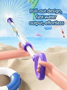 3 piezas Juguetes de pistola de agua con forma de fuegos artificiales de alta presión y de extracción, juguetes de pistola de agua portátiles adecuados para parejas y niños para usar en la piscina, la playa, el patio trasero y otras actividades acuáticas al aire libre en verano - Multicolor - Ver 4