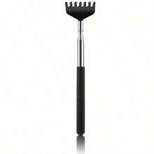 1个不锈钢可伸缩背部按摩器，可调节按摩工具，缓解背部紧张，刮痧，淋巴引流，消肿，止痒，适合上学、返校、旅行、居家、水疗、按摩工具、按摩器等多种场合。 - 隨機顏色 - 查看 5