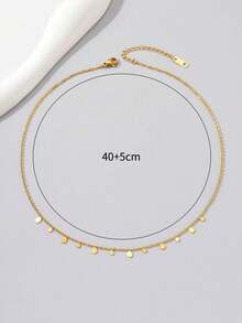 Gold Plated Stainless Steel Teardrop Shape Choker Necklace, Perfect For Daily Wear, Festival Gift, Sister Gift - Yellow Gold - View 3