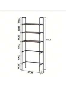 Over Toilet Storage Rack - 3-Tier Stainless Steel Bathroom Organizer With Adjustable Shelves, Waterproof Space-Saving Rack For Toilet Paper, Towels, Toiletries (No Drill Installation) - 黑色 - 查看 2