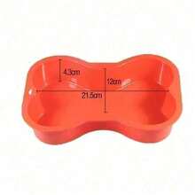 不粘硅胶模具 狗骨头形状蛋糕模具 小狗生日DIY烘焙工具 - 紅色 - 查看 5