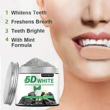 5D亮白牙膏活性炭牙粉，3天见效 - 黑色牙粉 - 查看 3