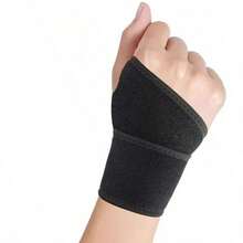 1pc Adjustable Weightlifting Wrist Wrap, Volleyball Wrist Support (Single Pack) - Black - View 2
