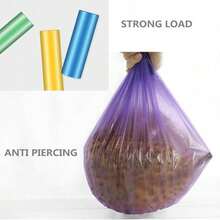 5 Rolls (75pcs) Disposable Garbage Bags, Household Kitchen Storage Trash Bags, Cleaning Garbage Bags, Plastic Bags, Multi-Purpose - Multicolor - View 5