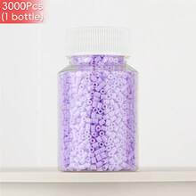 3000pcs/Bottle 14 Colors 2.6mm Square Fuse Beads Set, 4 Transparent Pegboards Included With Instructions, DIY Cute Decor Accessories Materials - Small Bottle Of 2.6mm Perlite Beads - View 12