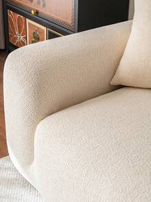 1pc Classic Solid Color Sofa Cover, High Elasticity, Dust-Proof And Dirt-Resistant, Machine/Hand Washable Furniture Protector, Suitable For All Seasons, Fits 3/4 Seater Sofa (Multiple Sizes Available) - Beige - View 11