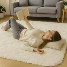 Soft Shaggy Rug For Bedroom Or Living Room, 1.40m X 2.00m - White - View 4