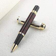 Luxury Business Rollerball Pen | Red & White With Gold Trim | Refillable Signature Pen For Office & Gift | Premium Writing Instrument - 821 White - View 8