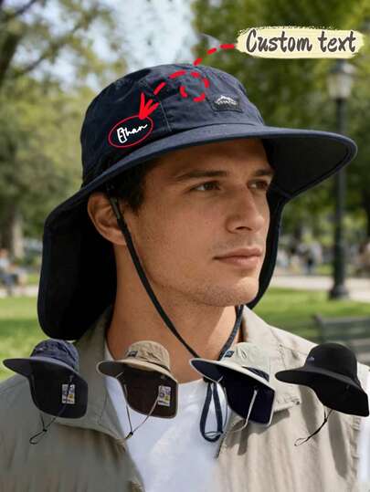 1 pieza Sombrero de sol con protección para el cuello, sombrero unisex de protección solar para exteriores, senderismo, camping y pesca, regalo de vacaciones de verano, regalo de cumpleaños, regalo para familia, amigos, compañeros de trabajo, adecuado para el Día de San Patricio