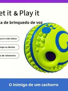 Brinquedos cães, duráveis ​​e mastigáveis, ajudam a limpar os dentes; bola para gatos que emite som ao rolar - 8cm - Visão 5