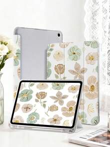 1件装春季花卉彩绘平板电脑保护套，兼容iPad Mini4/Mini5/Mini6/Mini7/Air/Air2/9.7/10.2/10.5/Air4/Air5/10.9/Pro 11英寸/第十代/Air 11英寸(M2)-2024/Pro 11英寸(M4)-2024/Air 11英寸(M3) 2025/(A16) 11英寸第十一代2025，Galaxy Tab A8 10.5英寸2022。产品特点：内置笔槽、三折支架、TPU软边保护、磁吸式睡眠/唤醒功能、清新/可爱/趣味/个性化/创意设计。 - 彩色 - 查看 4