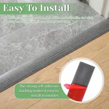 1pc Self-Adhesive Floor Transition Strip, Laminate Floor Gap Cover, Threshold Trim, Cuttable Flat Divider, For Connecting Gaps And Doorway Transitions - C - View 10