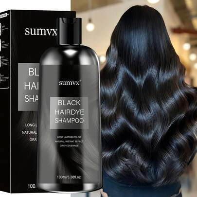 四合一生姜染发洗发露 - 植物萃取，持久亮丽色彩，长效保湿，温和呵护敏感肌肤，柔顺秀发，滋润保湿，抚平毛躁，即刻显色，打造亮泽蓬松柔顺秀发，男女通用