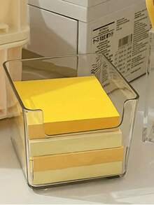 1pc Transparent Drawer-Style Storage Box, Cute Girl Style, Memo Organizer Box, Diary/Stationery/Sticker Storage Box, Suitable For Desk Organization - Small Compartments - Stackable And Mixable - Categorized Storage Box, Essential For Back To School Season Office Desk Accessories Desk Accessories Office Supplies Office Decor - Multicolor - View 10