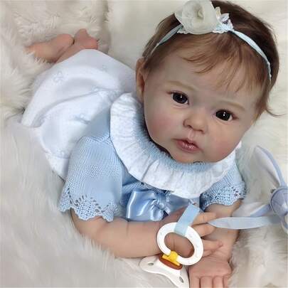 19-Inch Lifelike Reborn Baby Dolls Girl Baby Dolls Realistic Reborn Doll Girl Soft Body Open Eyes Newborn Real Life Baby