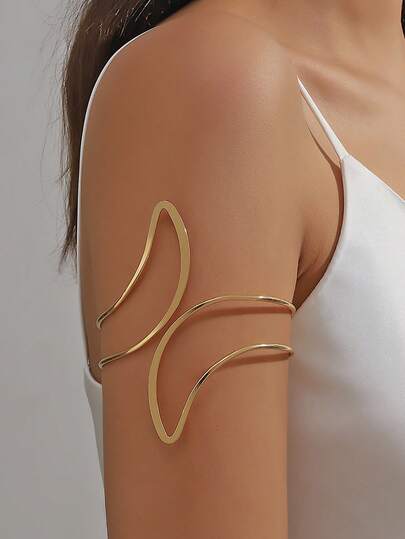 سوار نسائي موضة هندسي مفرغ، تصميم أنيق فاخر مناسب للارتداء اليومي والمهني