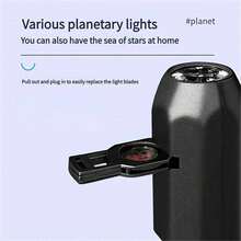 1pc Mini USB Moon Projector LED Earth And Galaxy Lamp, Includes 3/ 6 Interchangeable Planet Images, Starry Sky Projection Light, 360° Adjustable LED Ceiling Decor Light, For Baby Room Night Light, Home Atmosphere Lighting, Room Decoration, Wall Gift - 彩色 - 查看 6