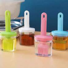 1pc Olive Oil Dispenser Bottle - Brush Cap 2-In-1 Silicone Oil Brush - Heat Resistant, No Shedding, For Cooking Food, Serving Dishes, Bread - Kitchen Tool - View 3