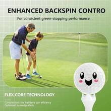 Cartoon Design Urethane Balls U2013 Premium Construction U2013 High Spin Soft Feel U2013 Fun Stylish Patterns U2013 Cut - Resistant Cover U2013 Casual Golfers Giving - 3PC - View 4