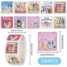Bluey 500pcs Brui Cartoon Stickers - 10 Cute Designs, Thick & Durable, Suitable For Laptops, Luggage, Notebooks, Great For School, Travel, DIY, Fun Cartoon Sticker Set, Ideal For Kids Projects And Party Favors - Multicolor - View 14