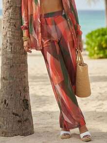 Pearl Beach Cover-Up - Shirt And Adjustable Tulle Pants Set | Summer 2026 - Resort Fashion Blogger Style - 橙色印記 - 查看 2