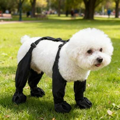 Waterproof Dog Outdoor Shoes (Not Suitable For Corgis) - Dirt-Proof, Slip-Resistant, Adjustable Dog Rain Boots, Suitable For All Seasons, Pet Foot Covers, Durable, Dirt-Proof, Soft Soles, Not Likely To Come Off, Dust-Proof, Leg Protectors, Pet Socks, Protect Paws, Keep Clean, Suitable For Terriers, Poodles, Bulldogs, Beagles, Etc.