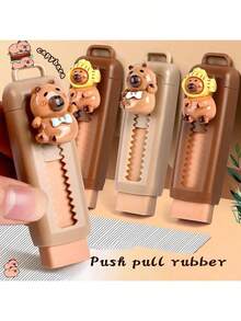 Student Push-Pull Eraser, Cleans Thoroughly Without Leaving Marks, Exam & Office Supplies, Back To School Season - A - View 2