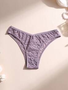 12 chiếc quần lót bikini ren khoét lỗ gợi cảm dành cho nữ, kiểu dáng eo chữ V, không đường may, họa tiết da báo, đồ lót lãng mạn, thoải mái và thoáng khí. - Nhiều màu - Xem 3