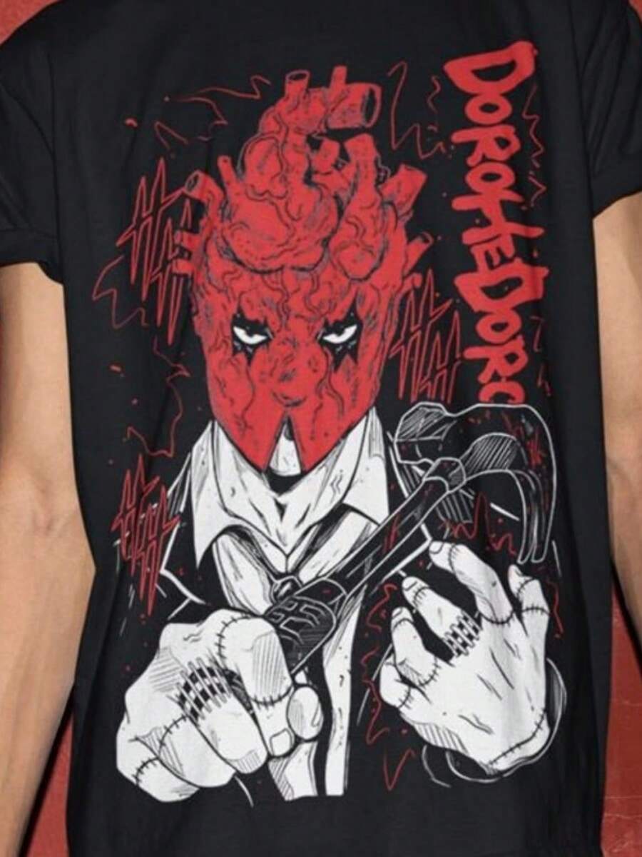 Dorohedoro Shirt Welcome To Chaos - Unisex Shirt Anime Lovers, Doro Shirt, Anime Shirt, Goth Shirt, Gyoza Tee, Top, Eb (2) - 黑色 - 查看 1