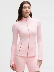 Lululemon Define Jacket Nulu Pink Pearl Rose Gold Rose Gold-For Yoga Gym Running-Sweat-Wicking-Yoga-All Seasons Sport-Spring/Summer-Autumn/Winter-Back To School- Mother's Day Gifts-Father's Day Gift - Pink Pearl Rose Gold Rose Gold - 查看 1