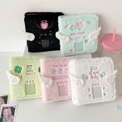 1 pieza, Libro de hojas sueltas con ángel adorable tamaño A7, álbum portátil de carpeta para tarjetas de ídolos K-pop, organizador mini coleccionable perfecto para perseguir estrellas y uso diario de papelería, de vuelta a la escuela