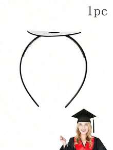 1pc Graduation Hat Headband Protects Your Graduation Hat Upgrade Insert Hairstyle Hat Accessories With Graduation, No Graduation Hat - 1PC - 查看 9
