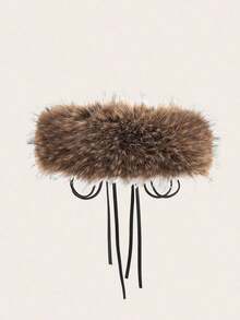1pc Boho Faux Fur Solid Color Waist Belt, Y2K Vintage Versatile Furry Waist Cincher, Accessory To Pair With Coats, Jeans, Dresses, Suitable Daily Wear, Parties, Halloween - 毛絨腰帶 - 查看 9