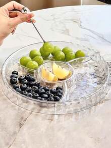 Wavy Fruit Plate, Luxury Lightweight Divided Snack Tray, Kitchen/Living Room Candy/Nut/Fruit Plate, High-End Fashion - Multicolor - View 5