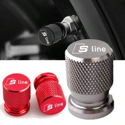 Metal Mesh Valve Protection Components, Valve Caps, Offered Compatible For Audi Sline S3 S4 S5 S6 S7 RS Quattro Q7 Q5 Q3 A4 B8 8P A3 A6 C7 A5 A6 A8 Car Interior Accessories.