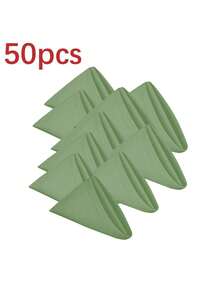 CozRhythm 6/10/20/50件套灰绿色布餐巾，尺寸分别为12x12英寸、14x14英寸、17x17英寸，100%涤纶材质，可水洗，适用于派对、婚礼和晚宴。 - Sage Green - 查看 22