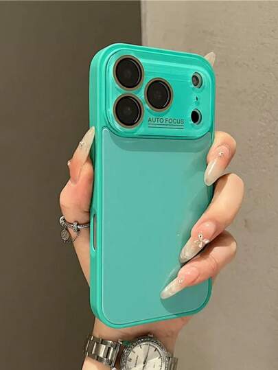 Ốp lưng điện thoại cao cấp, sang trọng màu xanh dương bằng kính, tương thích với iPhone 17 Pro Max, 16 Pro đời mới, 15, 14, 13, 12, dành cho cặp đôi, chống rơi vỡ và có miếng dán bảo vệ ống kính.