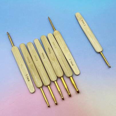Kim móc tre thoải mái, đường kính 2.5mm-6.0mm, đầu mạ vàng, thích hợp làm quà tặng Ngày của Mẹ, chăn dày và các dự án trang trí nhà cửa tự làm.