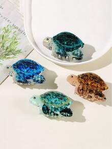 1pc/3pcs Cartoon Sea Turtle Hair Clips, Cute Mini Turtle Hair Claws, Personalized Hair Claw, Street Style Vacation Hair Accessories - Multicolor - View 1